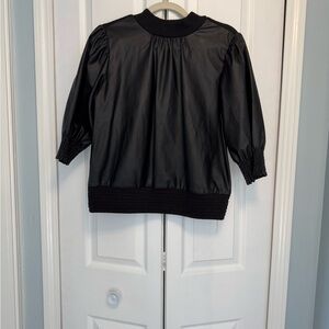 Chic Black Puff Sleeve Top
